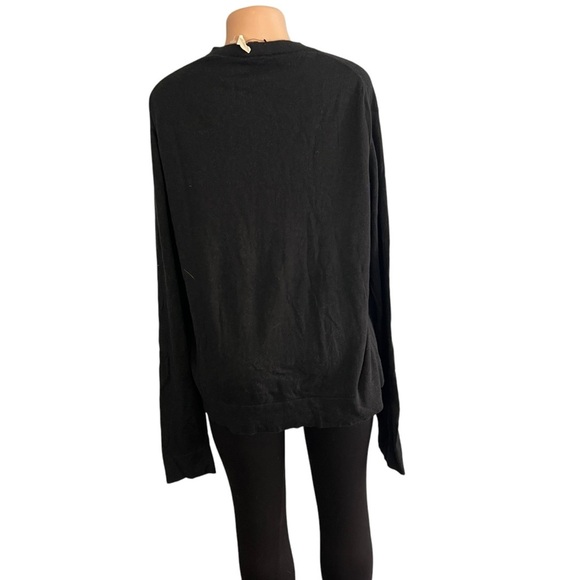 Theory Cashmere Blend Black Long Sleeve Knit Sweater - Picture 7 of 9